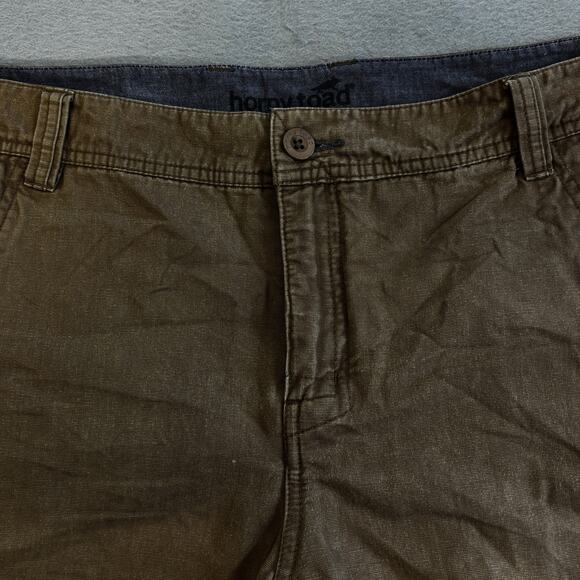 Horny Toad Utility Shorts Mens 36 Brown Canvas 8" Inseam Casual Summer Hiking - Picture 2 of 7